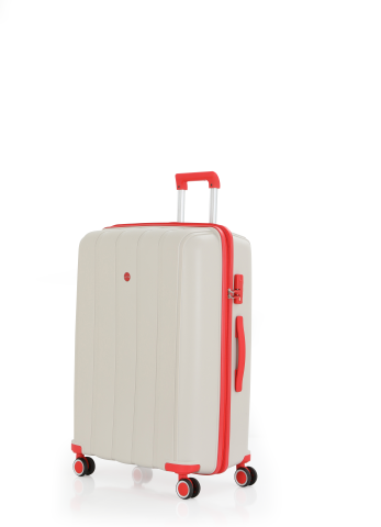 Mçs Polipropilen Valiz Seti Büyük & Kabin OLM305 Kemik-Mercan