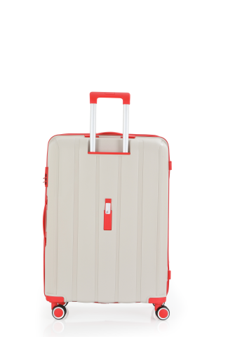 Mçs Polipropilen Valiz Seti Büyük & Kabin OLM305 Kemik-Mercan