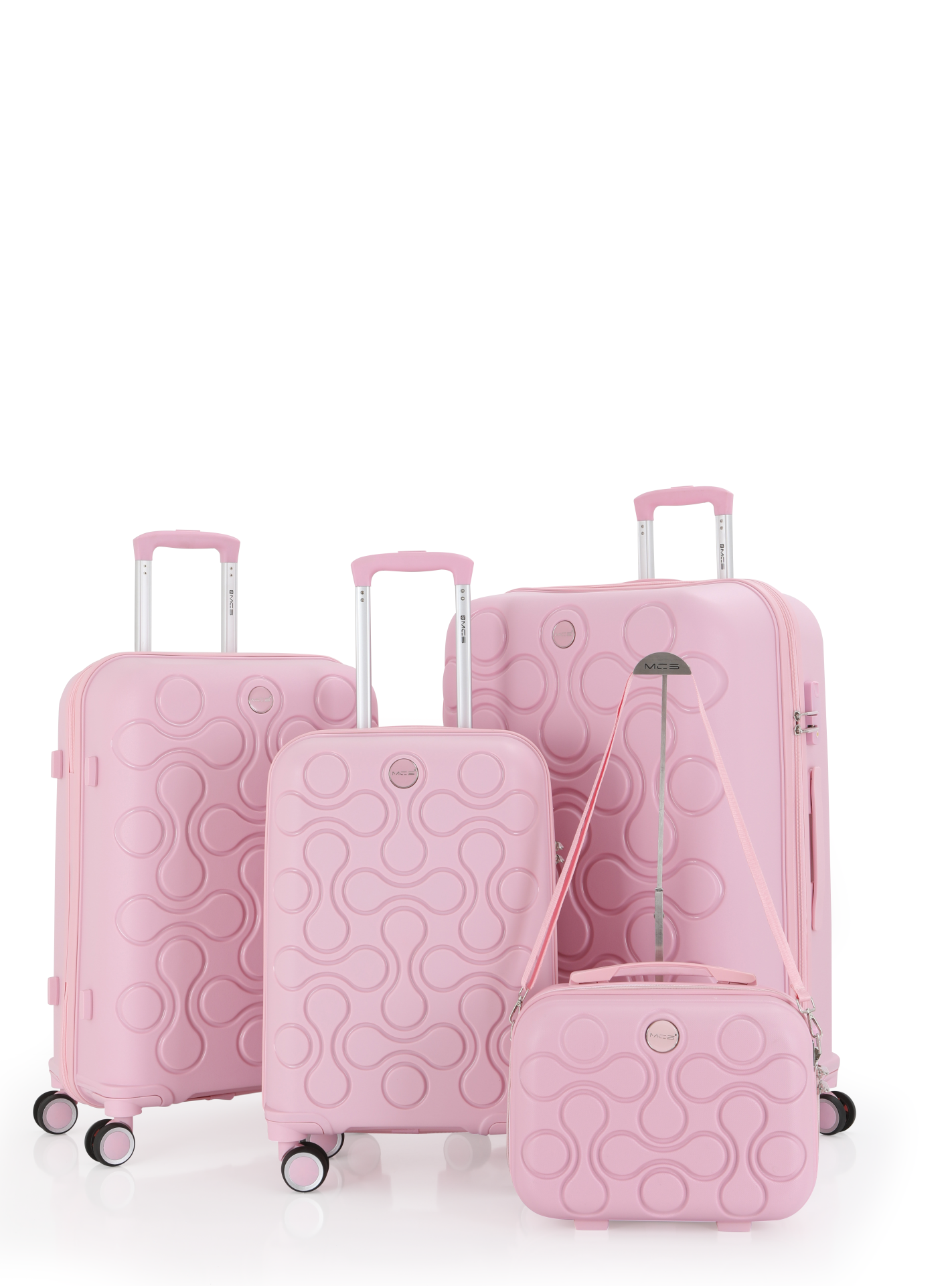 Mçs Polipropilen 4'lü Valiz Seti OLM376 Pudra