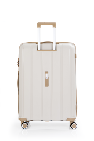 Mçs Polipropilen Valiz Seti Büyük & Kabin OLM305 Kemik-Şampanya