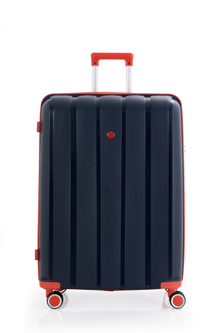 Mçs Polipropilen Valiz Seti Büyük & Kabin OLM305 Lacivert-Kırmızı