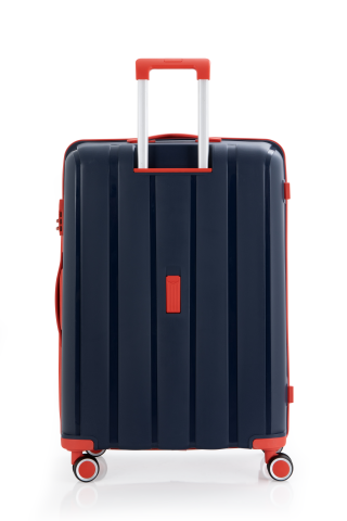 Mçs Polipropilen Valiz Seti Büyük & Kabin OLM305 Lacivert-Kırmızı
