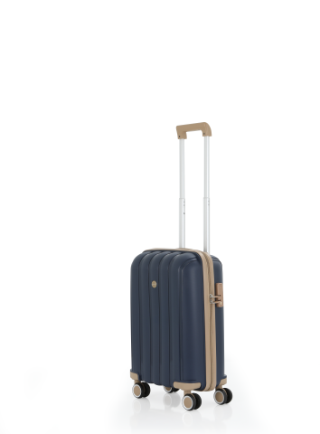Mçs Polipropilen Valiz Seti Büyük & Kabin OLM305 Lacivert-Şampanya