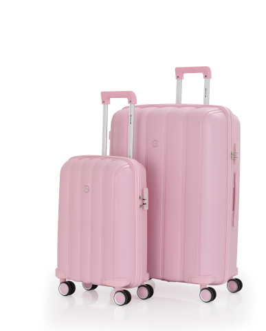 Mçs Polipropilen Valiz Seti Büyük & Kabin OLM305 Pudra