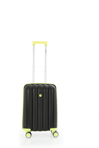 Mçs Polipropilen Valiz Seti Büyük & Kabin OLM305 Siyah-Açık Sarı