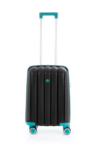 Mçs Polipropilen Valiz Seti Büyük & Kabin OLM305 Siyah-Cam Göbeği