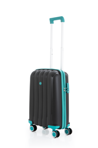 Mçs Polipropilen Valiz Seti Büyük & Kabin OLM305 Siyah-Cam Göbeği