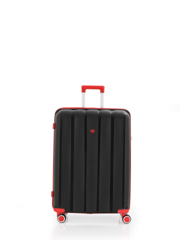Mçs Polipropilen Valiz Seti Büyük & Kabin OLM305 Siyah-Kırmızı