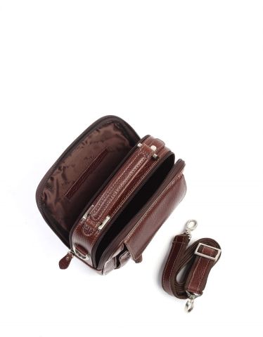 El ve Omuz Çantası OLM305 Kahverengi - Parlak