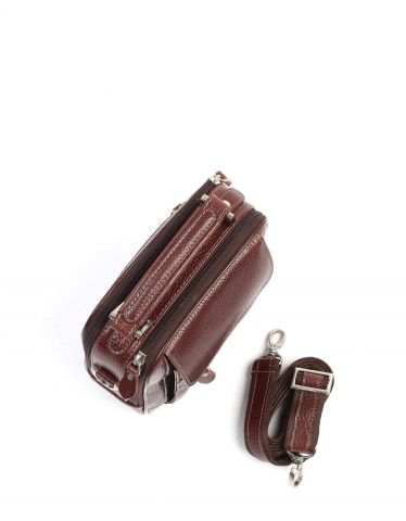 El ve Omuz Çantası OLM305 Kahverengi - Parlak