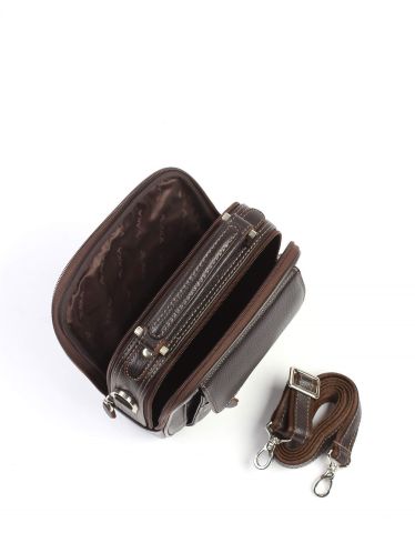 El ve Omuz Çantası OLM305 Kahverengi - Flotter Deri