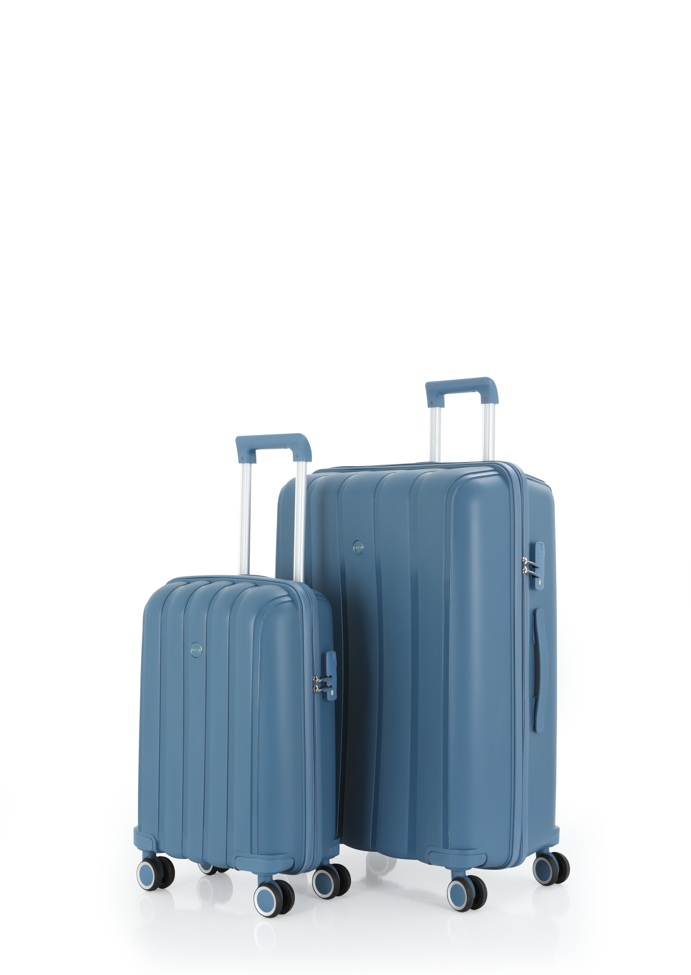 Mçs Polipropilen Valiz Seti Büyük & Kabin OLM305 Sky Blue