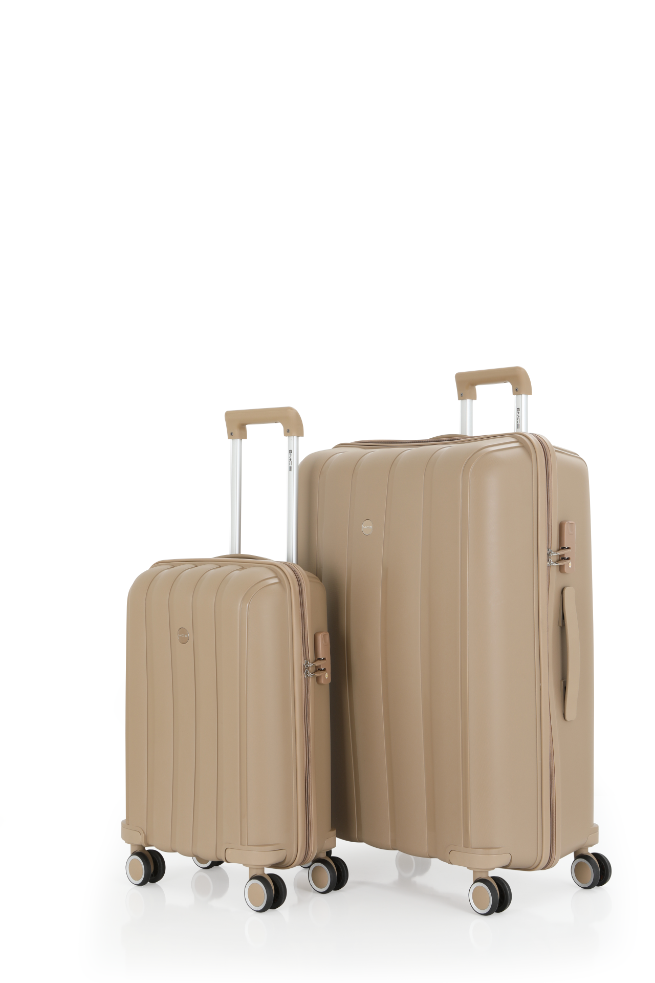 Mçs Polipropilen Valiz Seti Büyük & Kabin OLM305 Şampanya