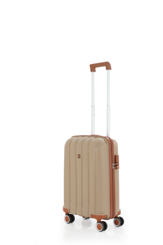Mçs Polipropilen Valiz Seti Büyük & Kabin OLM305 Şampanya-Kahve