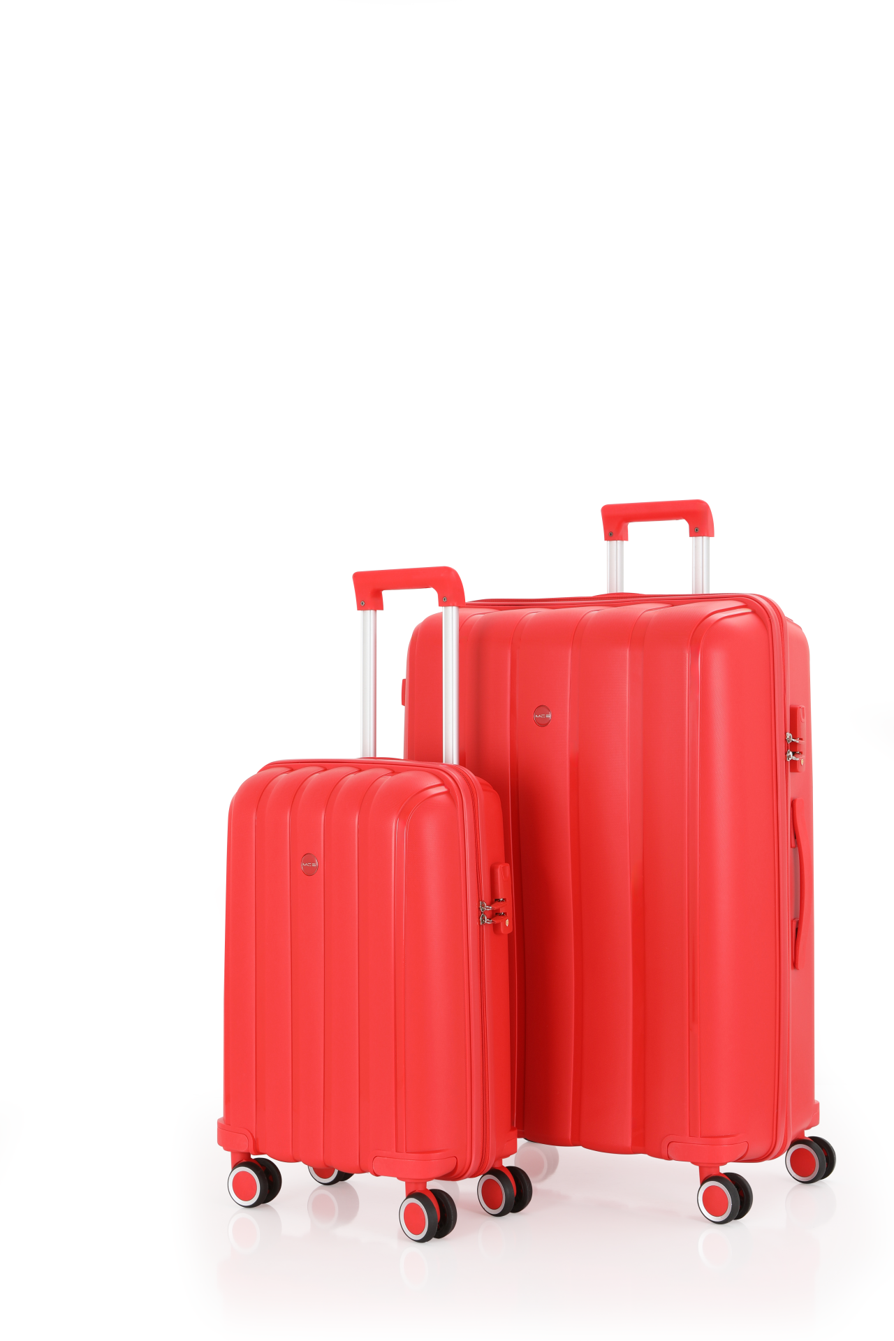 Mçs Polipropilen Valiz Seti Büyük & Kabin OLM305 Kırmızı