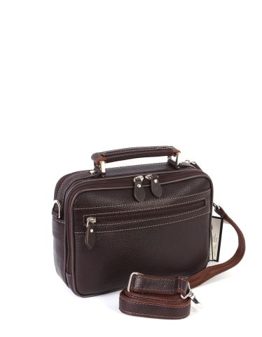 Siyah Deri Portföy Çantası OLM390 Kahverengi - Flotter Deri