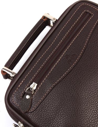 Siyah Deri Portföy Çantası OLM390 Kahverengi - Flotter Deri