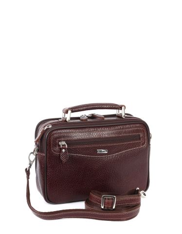 Siyah Deri Portföy Çantası OLM390 Kahverengi - Parlak