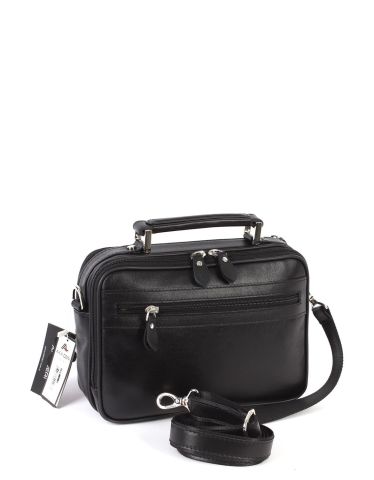 Siyah Deri Portföy Çantası OLM390 Siyah - Düz