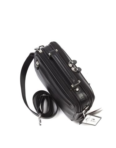 Siyah Deri Portföy Çantası OLM390 Siyah - Düz