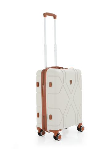 Mçs Polipropilen Valiz 55 CM OLM375 Kemik-Kahve