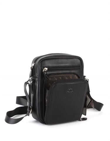 Deri Omuz Çantası OLM328 Siyah - Düz