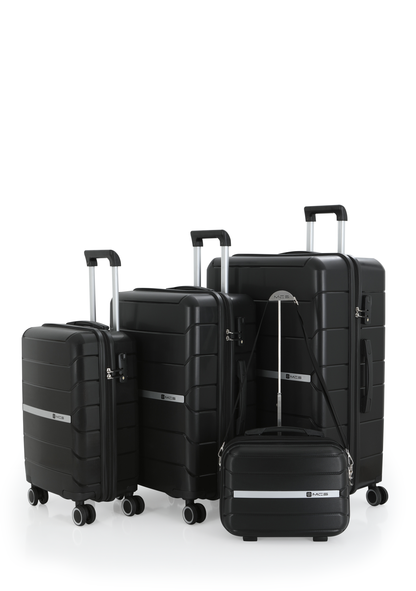 Mçs Polipropilen 4'lü Valiz Seti OLM366 Siyah