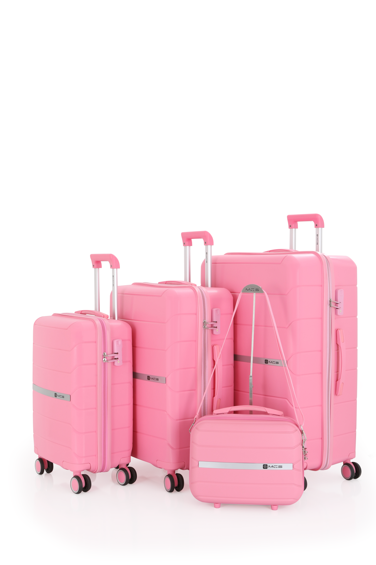 Mçs Polipropilen 4'lü Valiz Seti OLM366 Pembe