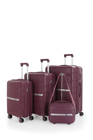 Mçs Polipropilen 4'lü Valiz Seti OLM366 Mürdüm