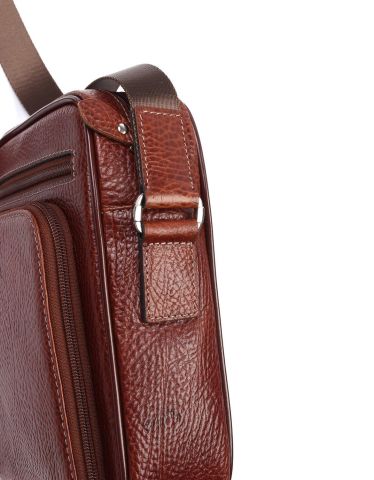 Deri Omuz Çantası OLM328 Taba - Parlak