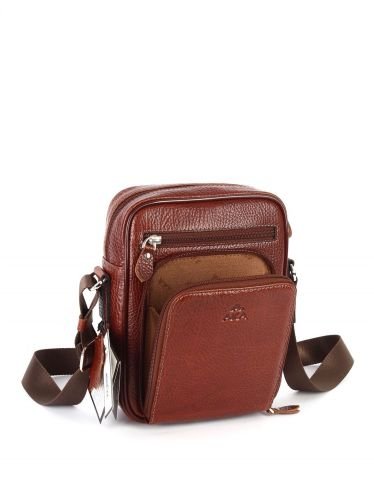 Deri Omuz Çantası OLM328 Taba - Parlak