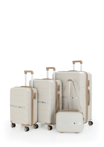 Mçs Polipropilen 4'lü Valiz Seti OLM366 Kemik-Şampanya