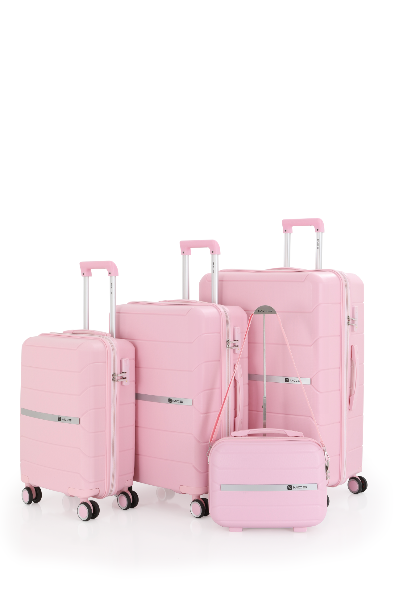 Mçs Polipropilen 4'lü Valiz Seti OLM366 Pudra