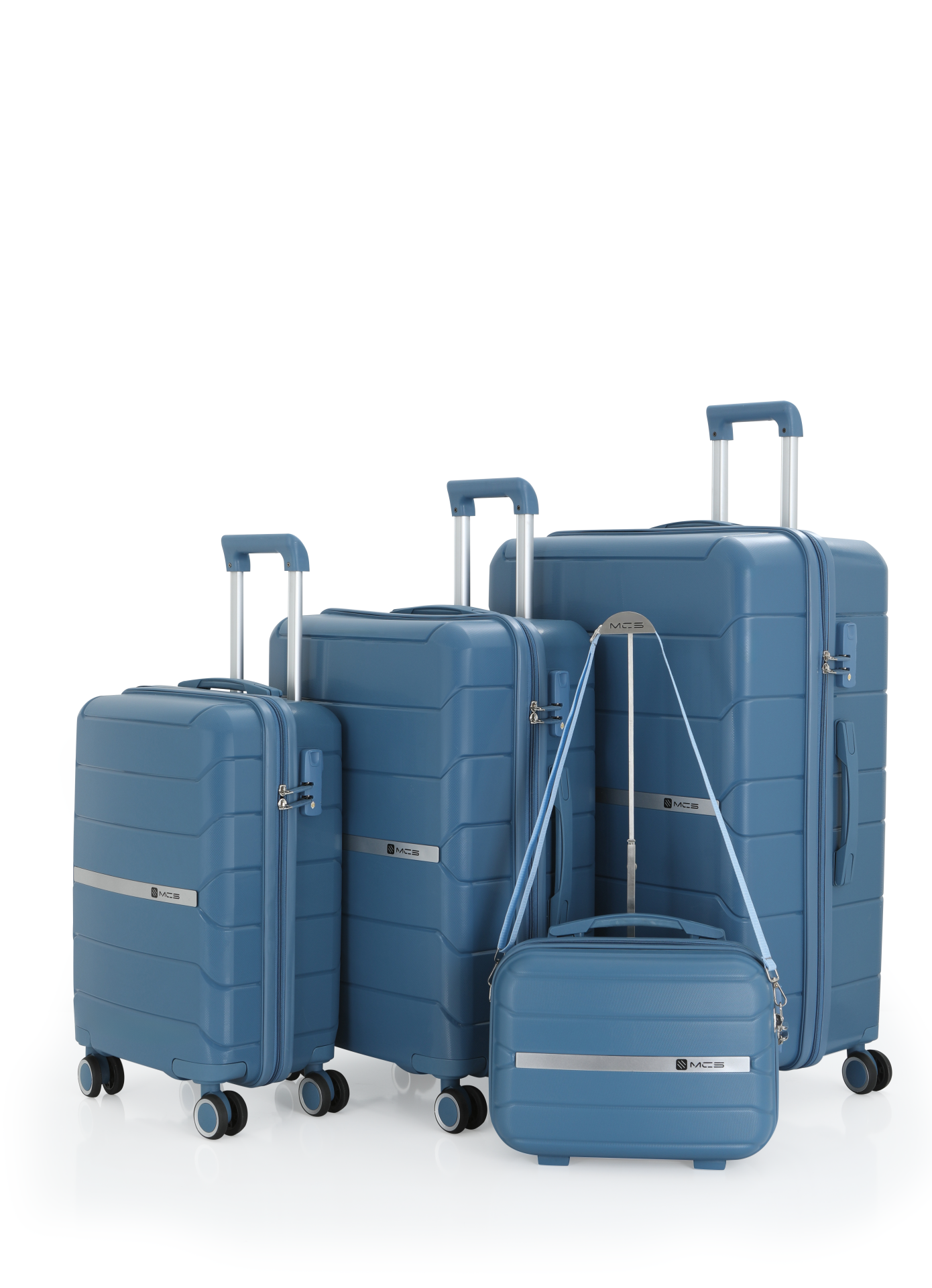 Mçs Polipropilen 4'lü Valiz Seti OLM366 Sky Blue