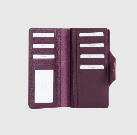 Grande Uzun Cüzdan – Çok Bölmeli, Premium Deri Dokulu Hakiki Deri