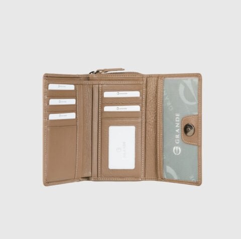 Grande Kadın Cüzdanı – Çok Bölmeli, Kartlık ve Fermuarlı Model