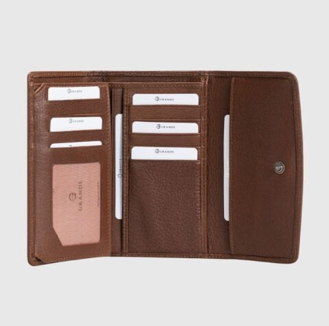 Grande Şık Kadın Cüzdan – Kartlık, Bozuk Para Bölmeli, Kapaklı Tasarım