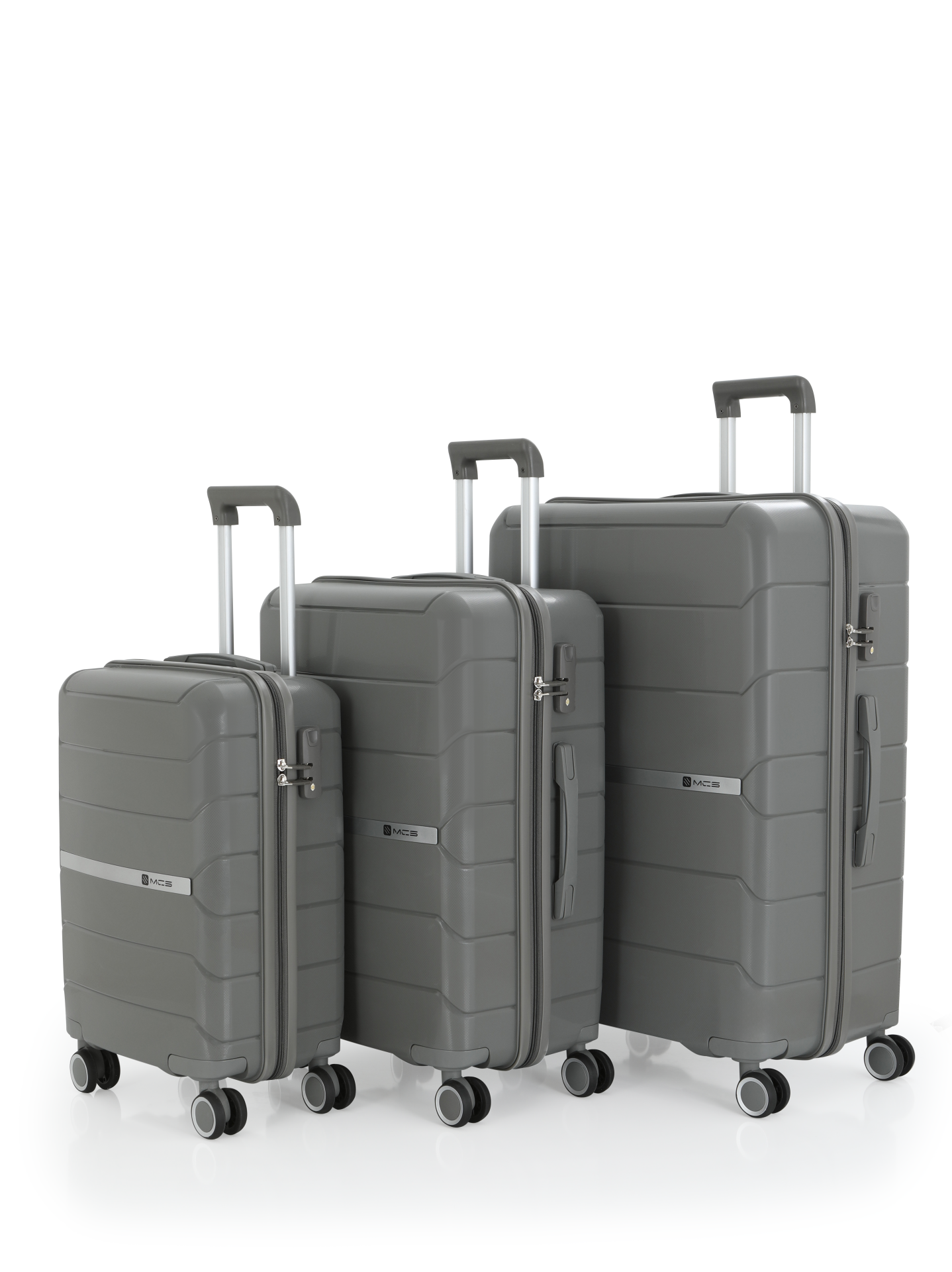 Mçs Üçlü Polipropilen Valiz Seti OLM366 Gri