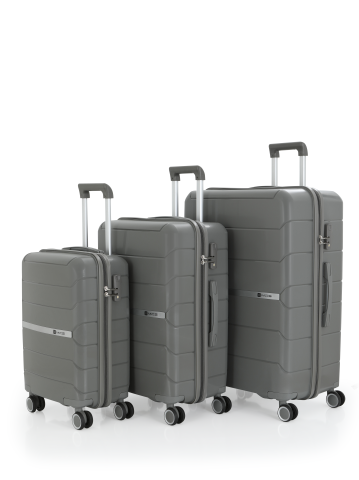 Mçs Üçlü Polipropilen Valiz Seti OLM366 Gri
