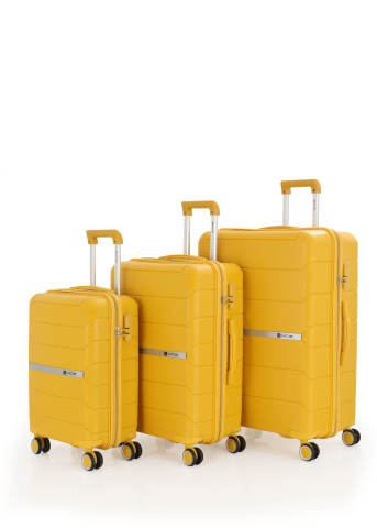 Mçs Üçlü Polipropilen Valiz Seti OLM366 Sarı