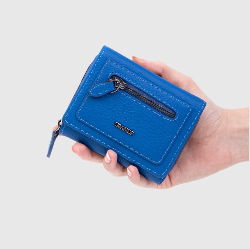 Grande Kısa Cüzdan – Çok Bölmeli, Premium Deri Dokulu Hakiki Deri