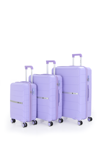Mçs Üçlü Polipropilen Valiz Seti OLM366 Lila