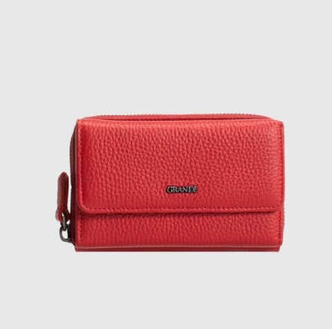 Grande Fermuarlı Kadın Cüzdan – Kartlık, Para ve Bozuk Para Bölmeli