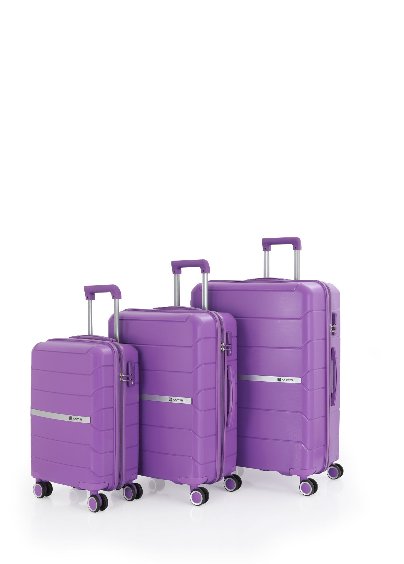 Mçs Üçlü Polipropilen Valiz Seti OLM366 Mor