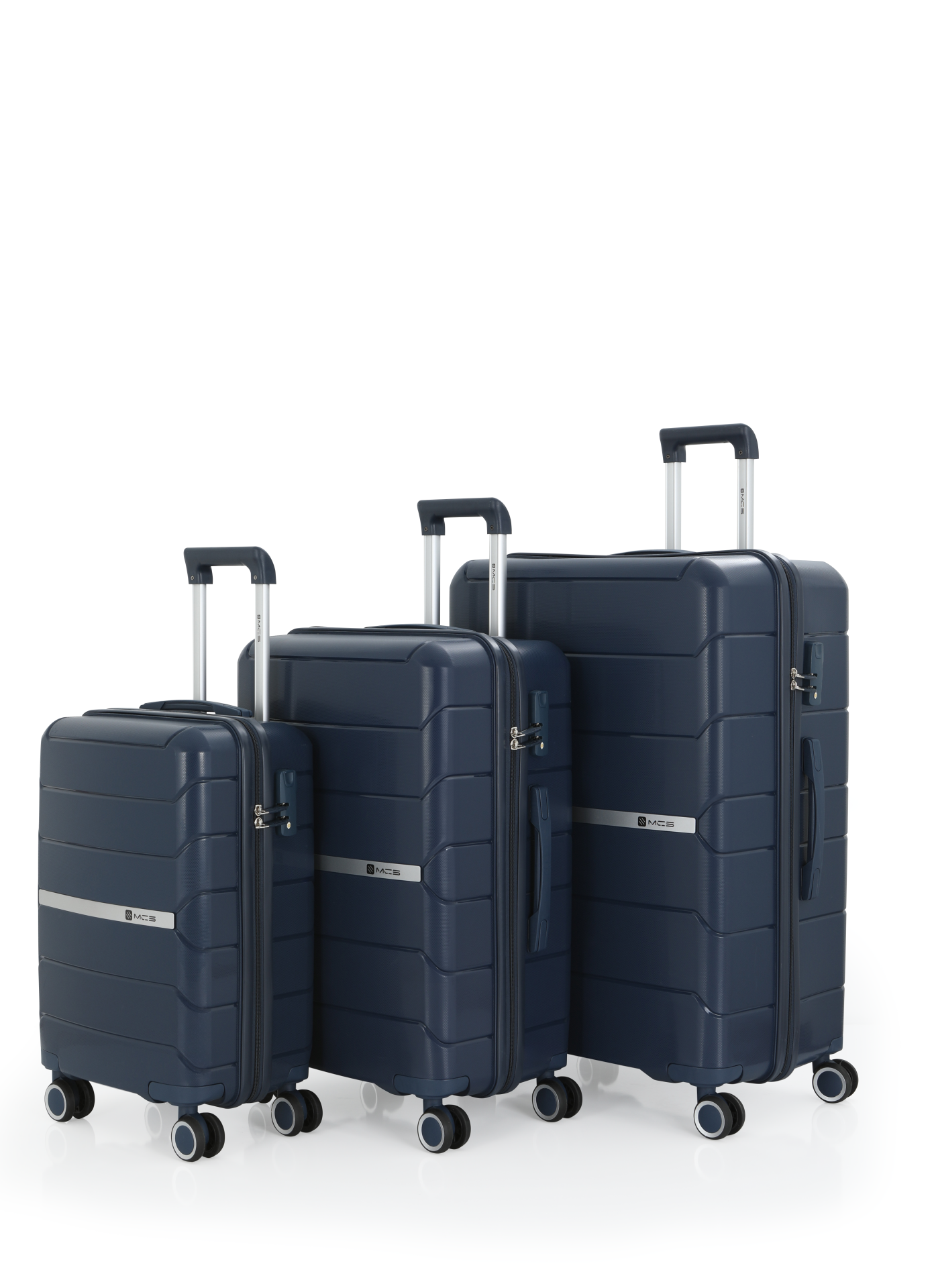 Mçs Üçlü Polipropilen Valiz Seti OLM366 Lacivert