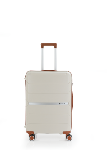 Mçs Üçlü Polipropilen Valiz Seti OLM366 Kemik-Kahve