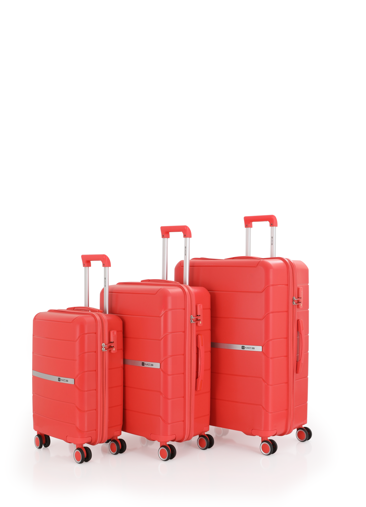 Mçs Üçlü Polipropilen Valiz Seti OLM366 Mercan