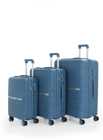 Mçs Üçlü Polipropilen Valiz Seti OLM366 Sky Blue