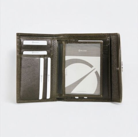 Grande Şık Cüzdan – Çok Bölmeli, Premium Deri Dokulu Hakiki Deri