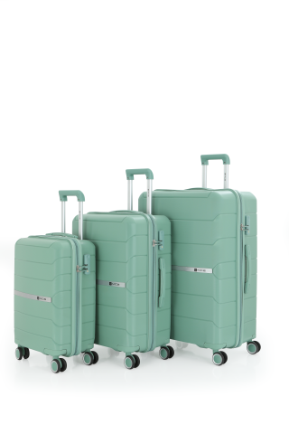 Mçs Üçlü Polipropilen Valiz Seti OLM366 Su Yeşili